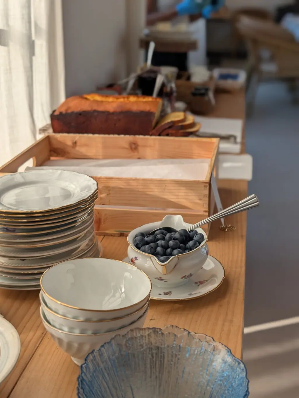 Desayuno servido en Villa Paula, Valencia