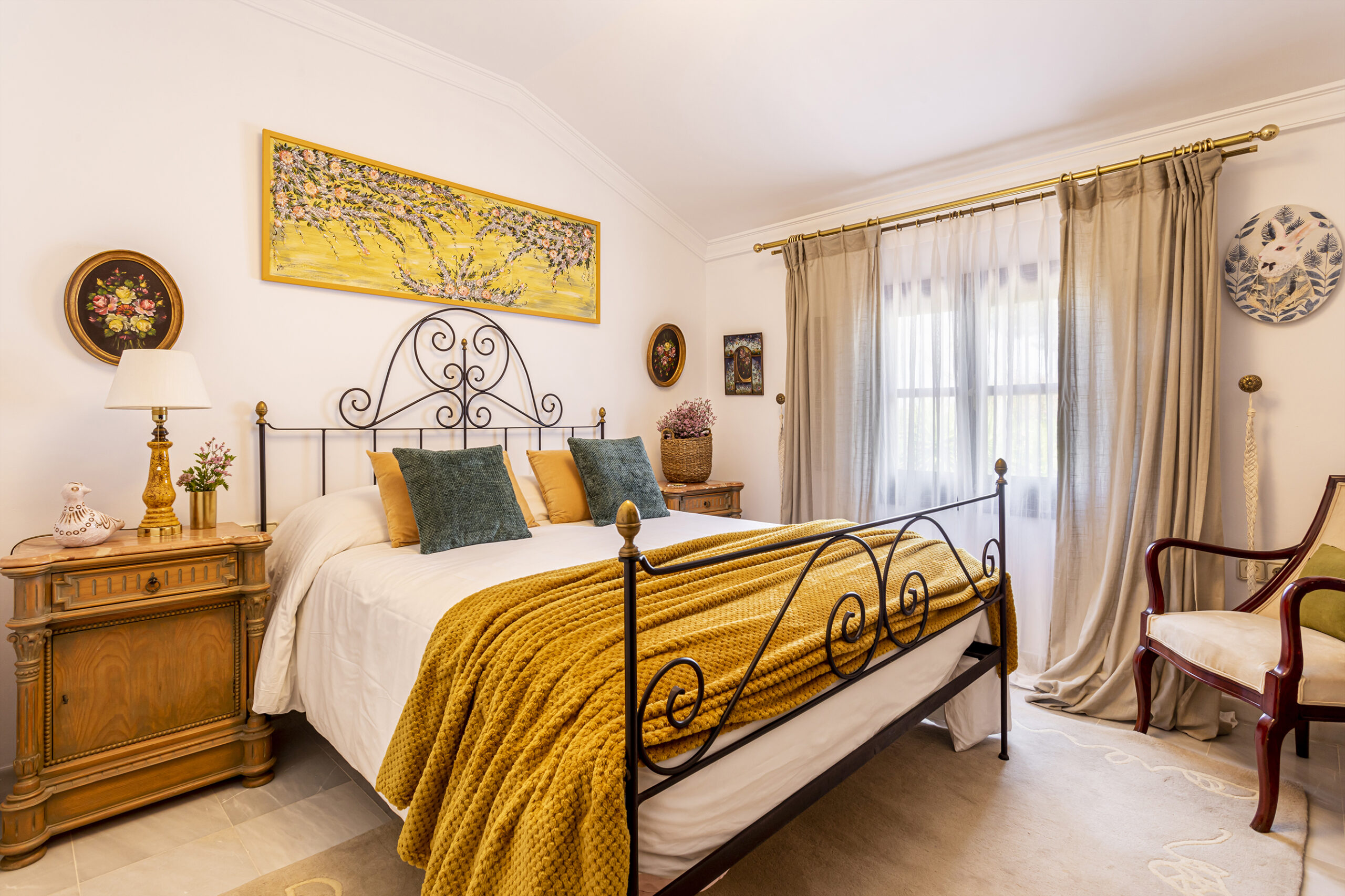 Habitación de las flores de Villa Paula