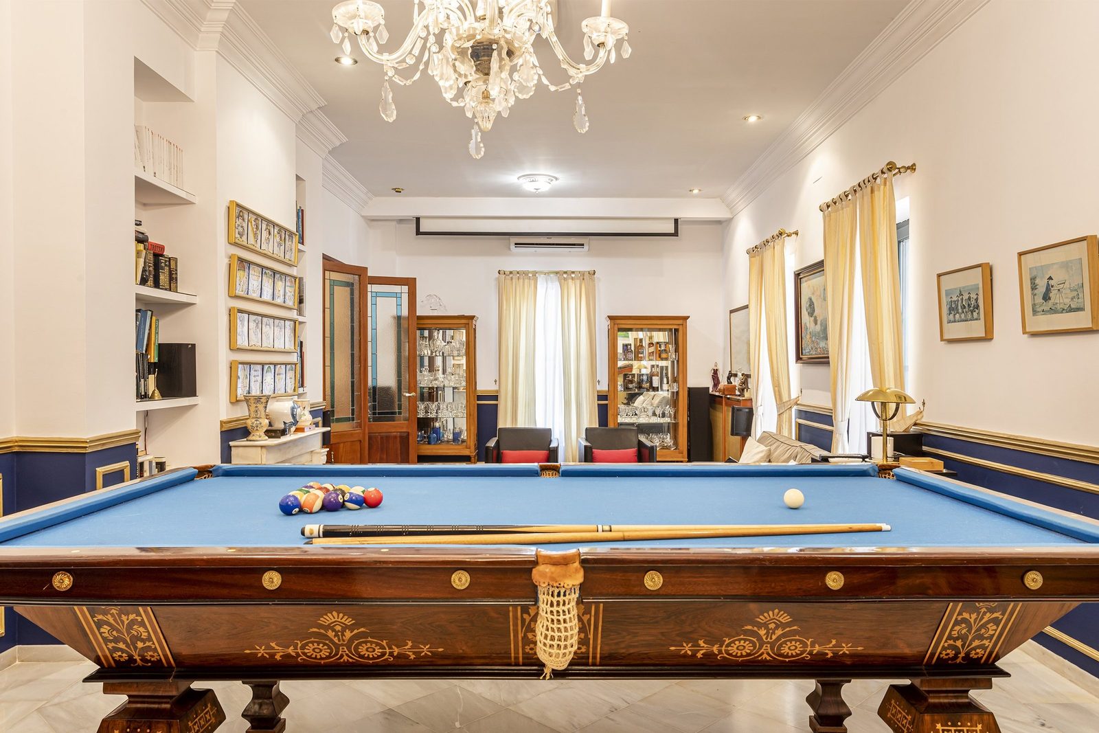 El billar en Villa Paula