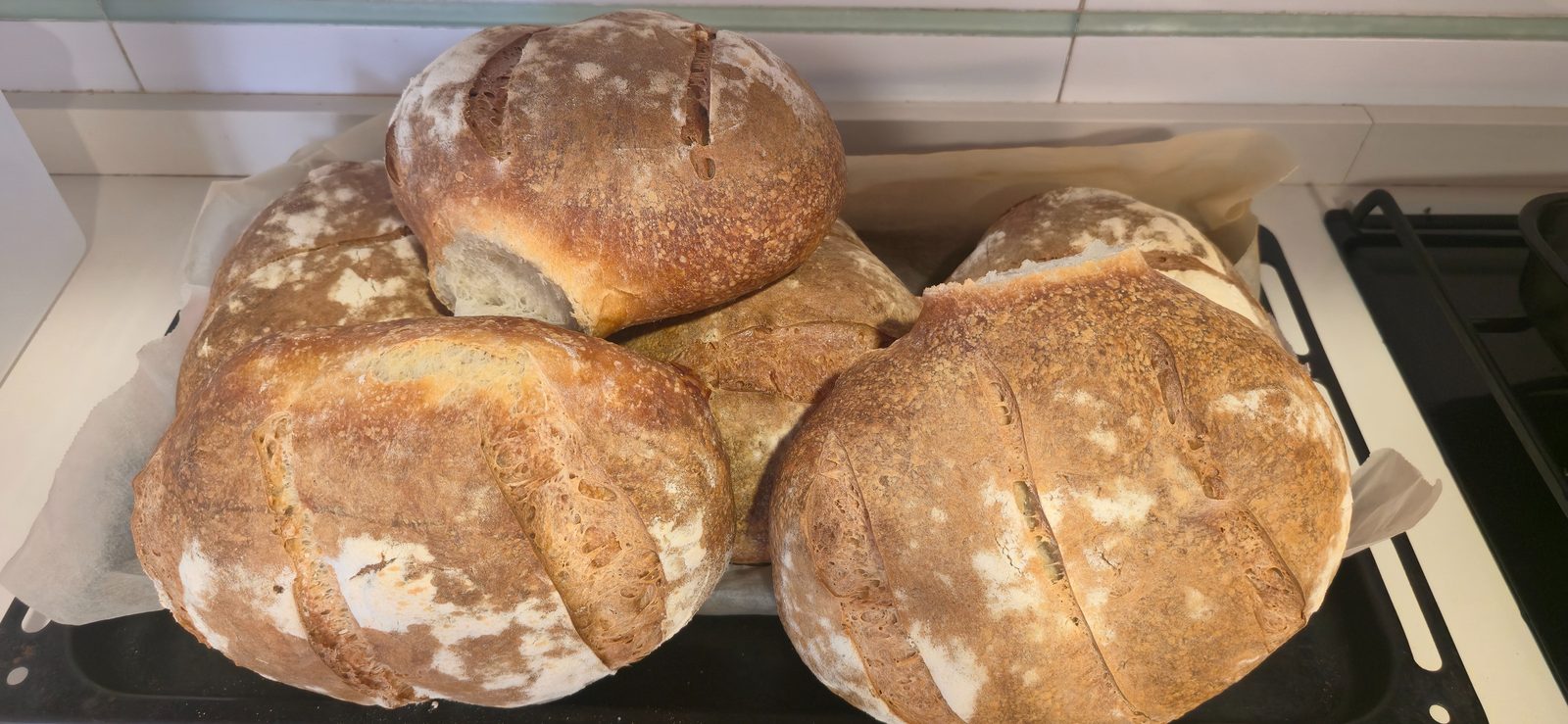 Pan recién horneado en Villa Paula, Valencia